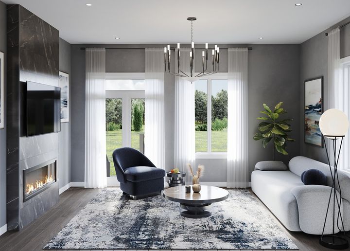 Séjour avec foyer