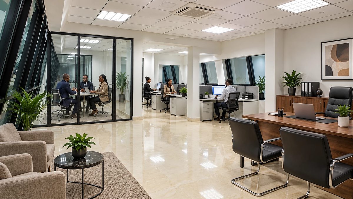Direction et salle de réunion vitrée